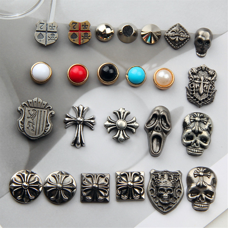 Yakedi/Alloy Rivets DIY Stud Accessories Materials for Clothes, Jeans, Bags, Rock Metal Gunmetal Black Yakedi/Alloy Rivets DIY Stud Accessories Materials for Clothes, Jeans, Bags, Rock Metal Gunmetal Black