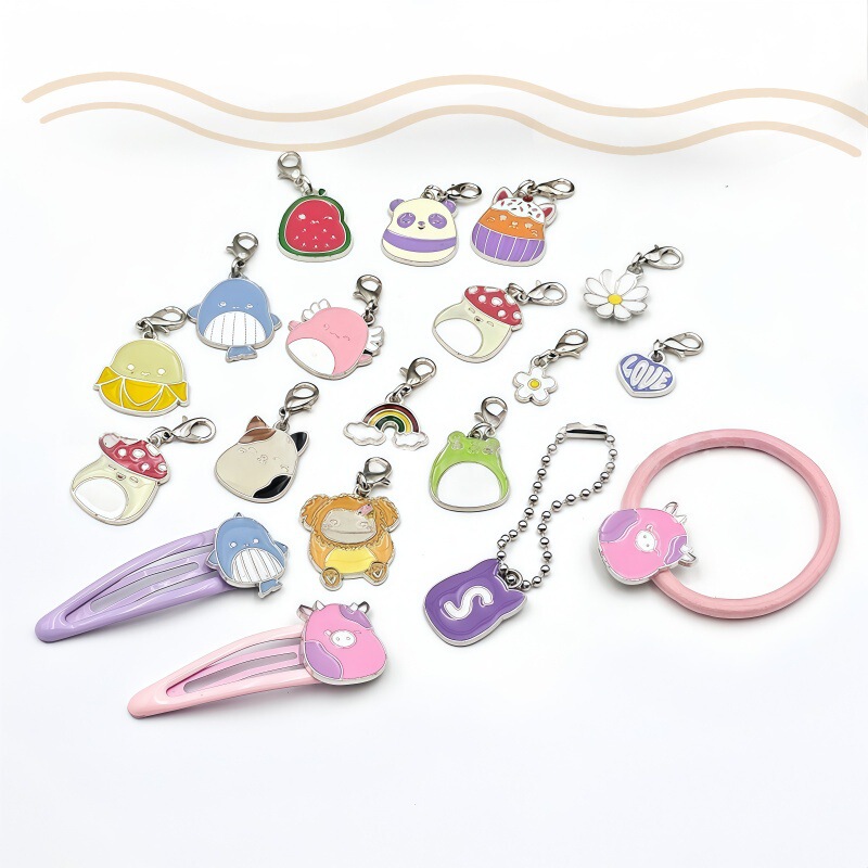 Cute Cartoon Gift New Style Keychain Bag Pendant Cross-Border Set Tao Mi Bear Eco-Friendly Soft Rubber in Stock Bad Bunny