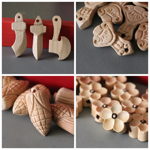 Light Color Unpainted Peach Wood Sword Ax Peach Wood Plum Blossom Corn Ruyi Accessories Money Bag Broom Pin Accessories
