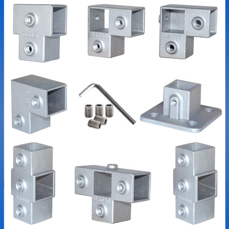 固定卡扣三通连接件20方钢25接头30mm镀锌紧固件不锈钢方管方管
