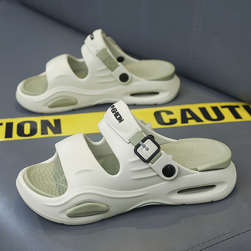 Sandalias de verano para hombres 2025 nuevos zapatos de playa de suela suave antideslizantes deportes al aire libre junto al mar ocio zapatillas de vadeo