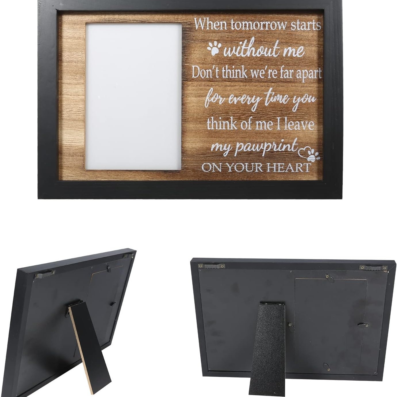 Marco DE FOTOS conmemorativo de mascotas de madera transfronterizo de Amazon