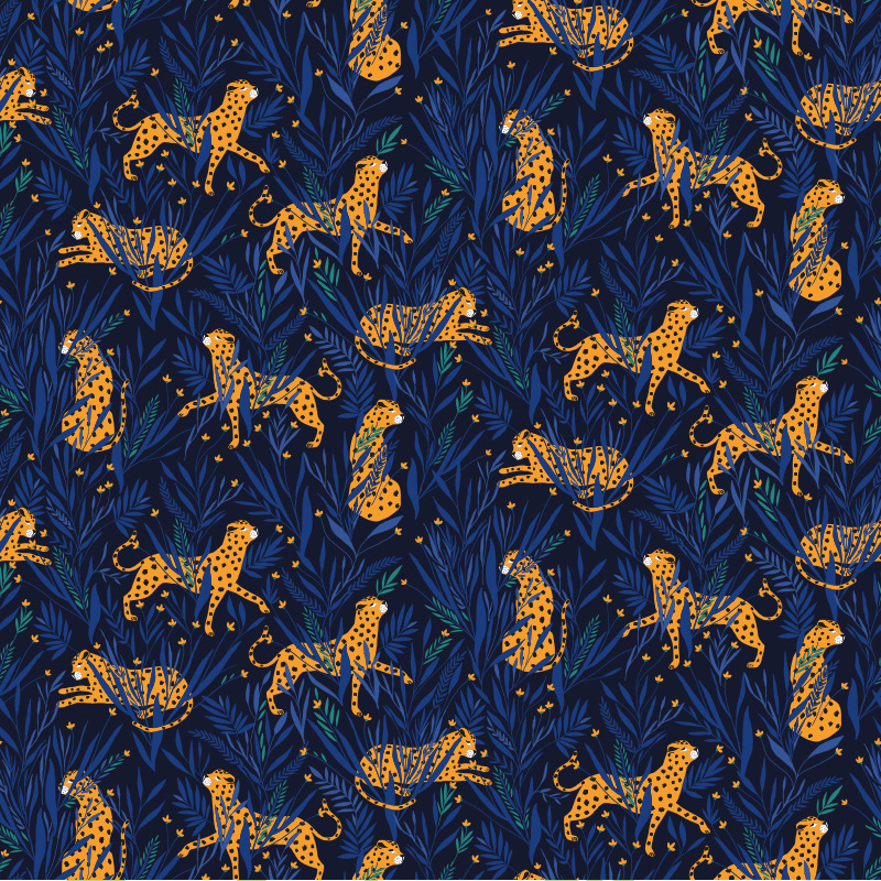 Serie diaria - leopardo rico / zhang; 50*70CM