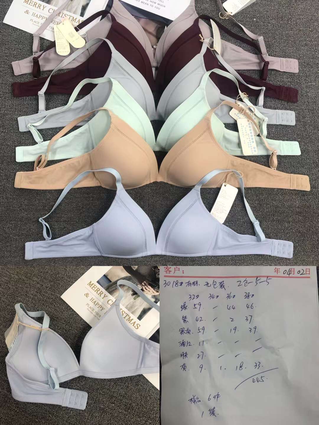 Cruzar la frontera del sudeste de Asia estilo japonés estilo francés cómodo push up francés triángulo taza de ropa interior sin costuras sujetador delgado de las mujeres sin anillo de acero