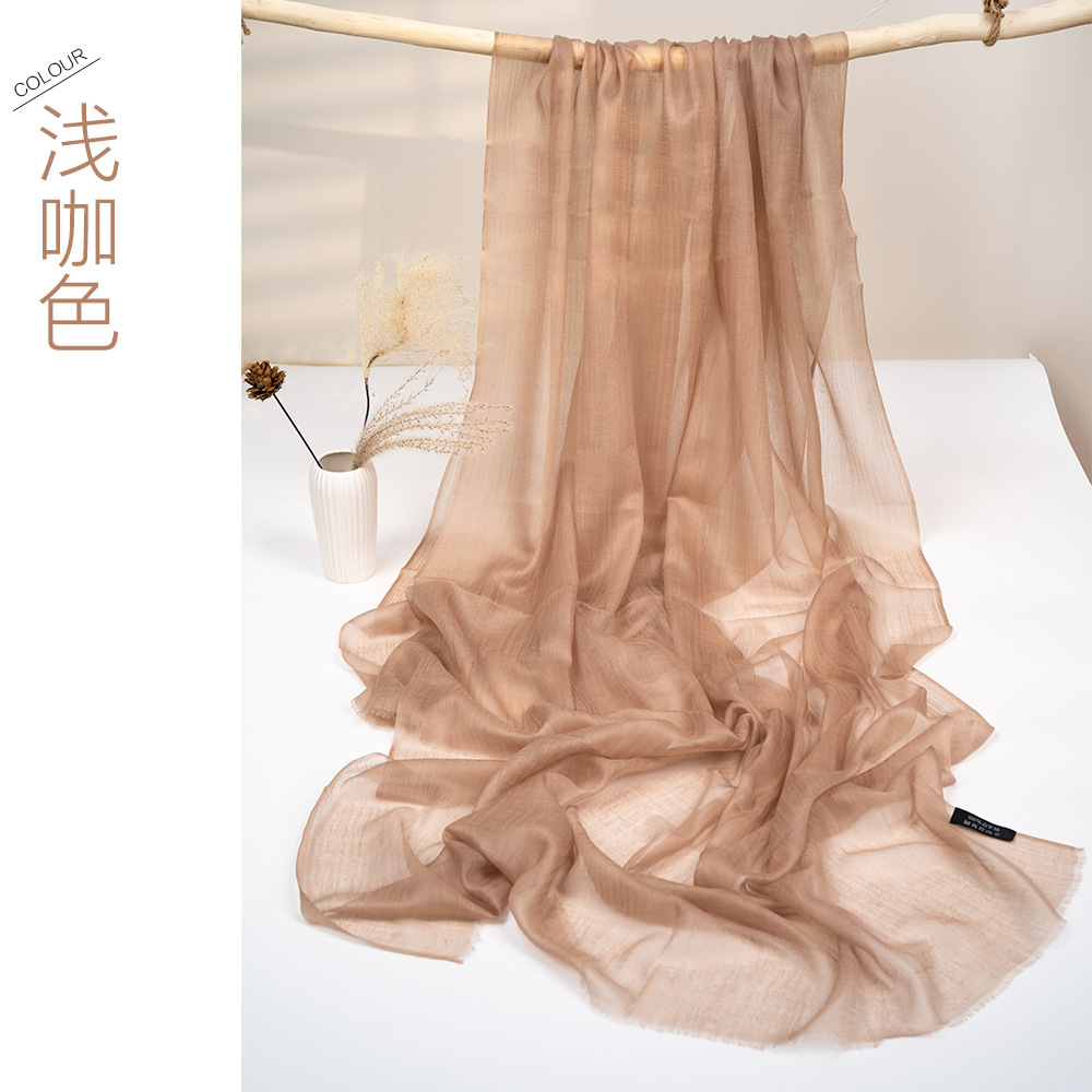内モンゴル100% カシミヤマフラー超薄300本の指輪パイル純色超大型ストール春秋冬夏四季