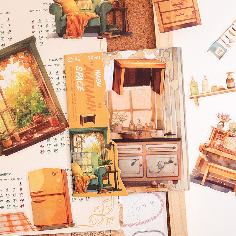 Naturaleza transparente impermeable pet paisajismo paquete diario pegatinas de libro de mano pegatinas de calle natural transfronterizas pegatinas