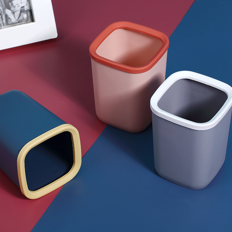Desktop Trash Bin Nordic Mini Trash Bin Ins Home Bedroom Living Room Creative Cute Girl small size Storage Box