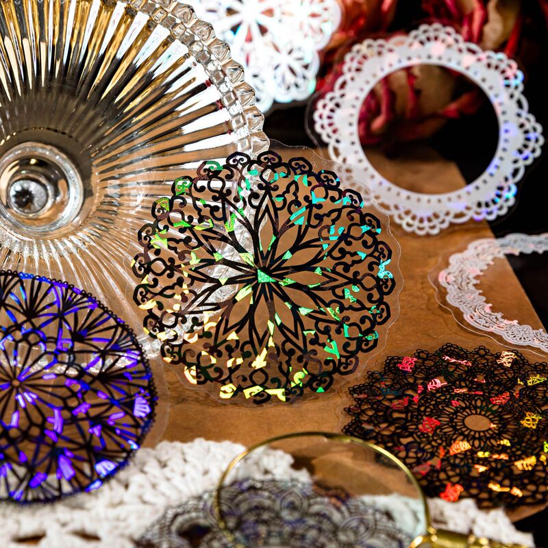 Mo ink PET sticker bag lace overture series INS lace hand account DIY decorative stickers 20 into 6