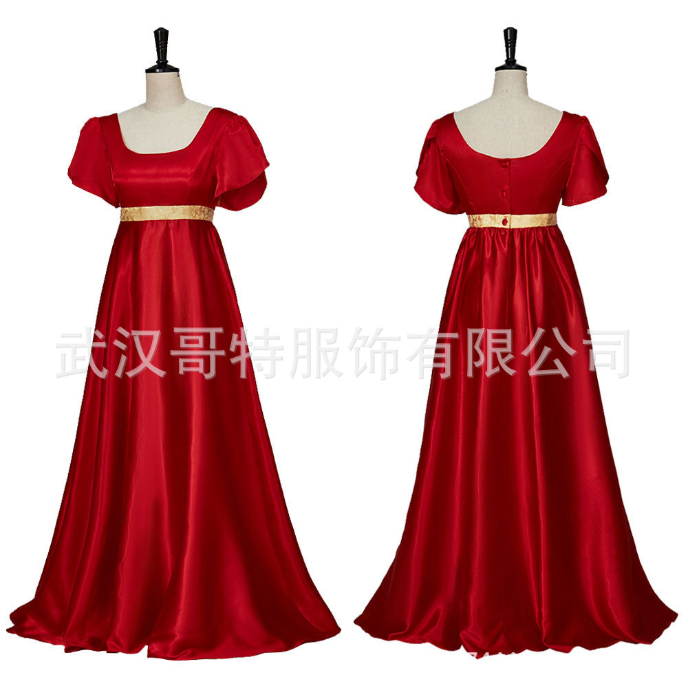 빅토리아 차 원피스 제인 오스틴 원피스 브리지 타운 빈티지 리젠시 원피스 하이 허리 댄스 원피스