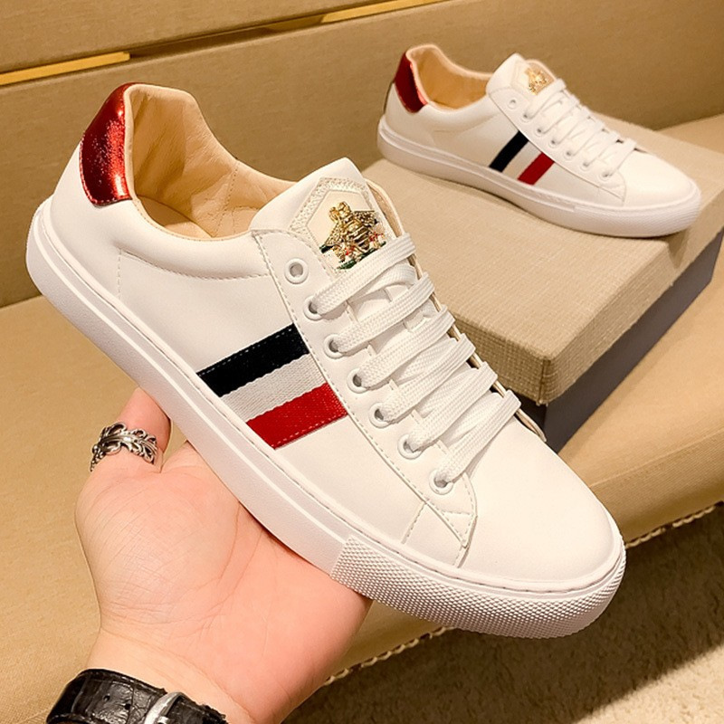 Fucci Little Bee White Shoes Men's Sneakers High Version Genuine Leather Casual Shoes First Layer Cowhide Fucci Men's Shoes Fucci Little Bee White Shoes Men's Sneakers High Version Genuine Leather Casual Shoes First Layer Cowhide Fucci Men's Shoes
