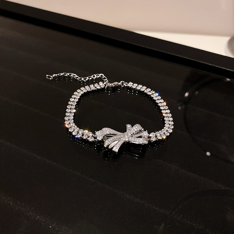 fashion microset zircon bow earrings bracelet necklace set wholesalepicture4