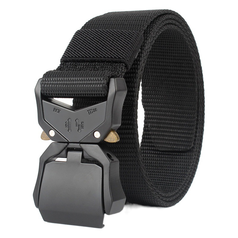 Los hombres al aire libre táctico nylon tejido cinturón militar ventilador estudiante entrenamiento militar seguridad Cobra overoles cinturón de lona