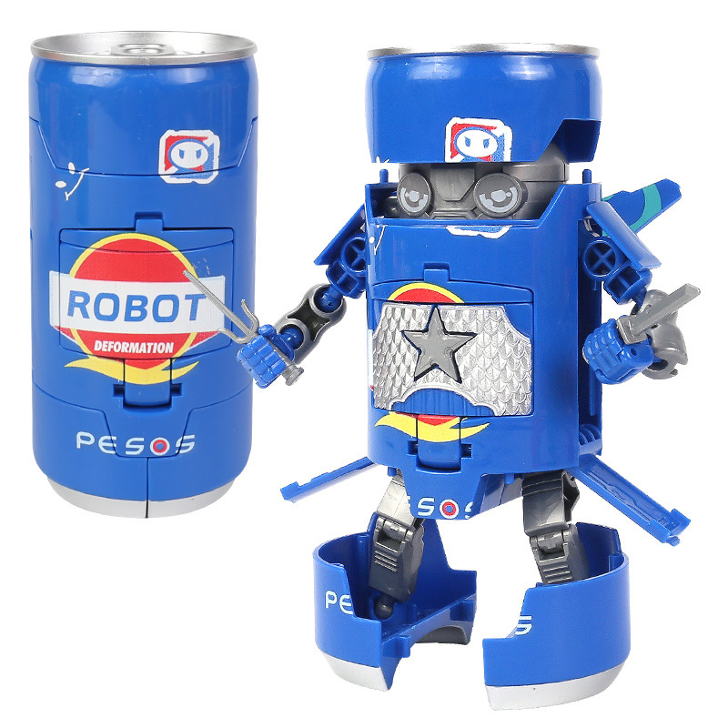 Bebida botellada Coca-Cola Mechanic Robot para niños de transformación juguete modelo samurai cerebro