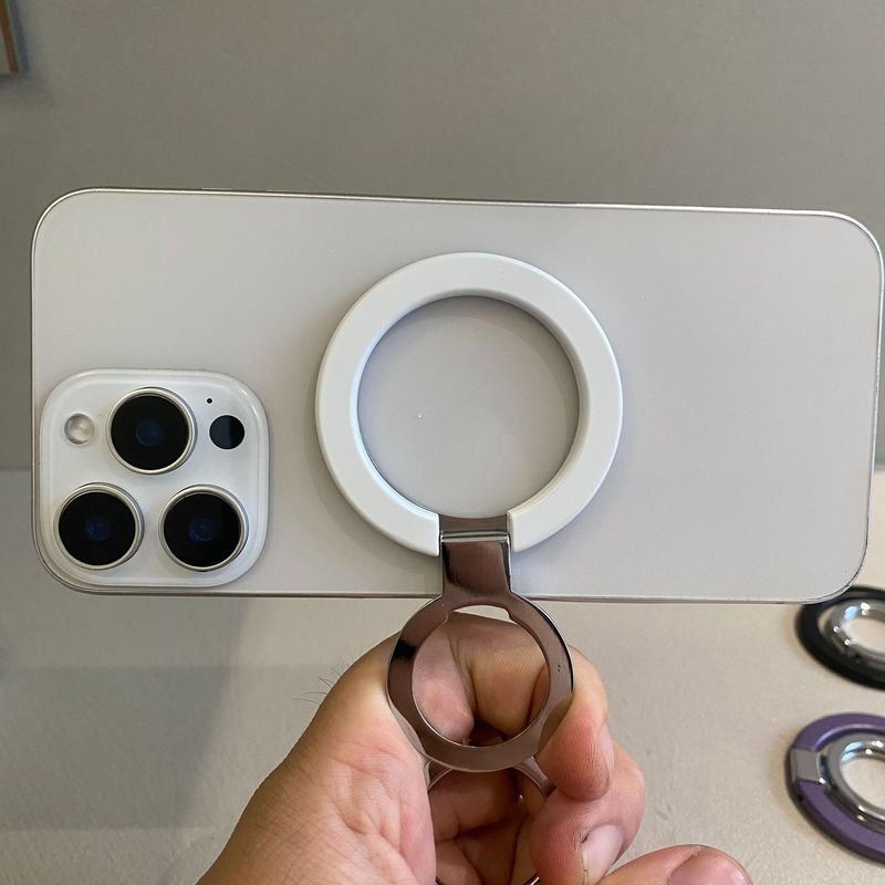 双环磁吸指环扣手机支架磁力折叠旋转桌面磁力单面磁吸magsafe|undefined