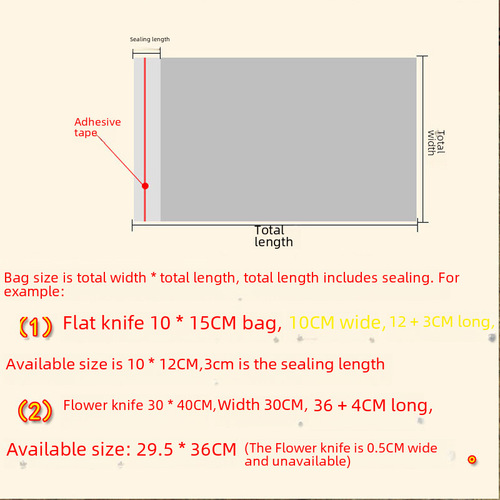 OPP Self-Adhesive Bag Transparent Packaging Bag 11*14CM Double 7 Filament Square Packaging Bag Wholesale 100 Pieces