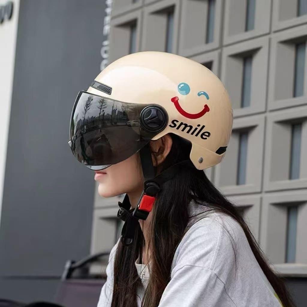 Newly certified helmets for men and women, electric vehicle and motorcycle sun protection, UV protection, autumn and winter safety helmets