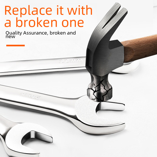 Wholesale extended matte two-way wrench tool socket and open-end wrench repair fixed wrench