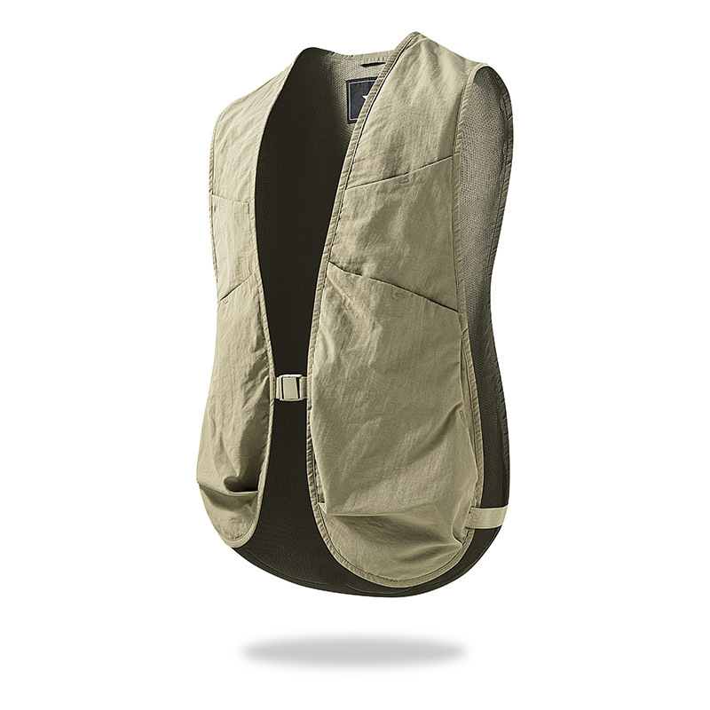 2025 Summer Men's and Women's Same Style Multi-Flap Pocket Pants Vest Casual Sports Short Vest Fishing Photography Mesh Vest Trendy