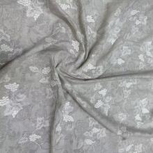 壹旧复古绣花布麻棉刺绣提花女装麻棉葡萄花面料亚麻苎麻休闲时装