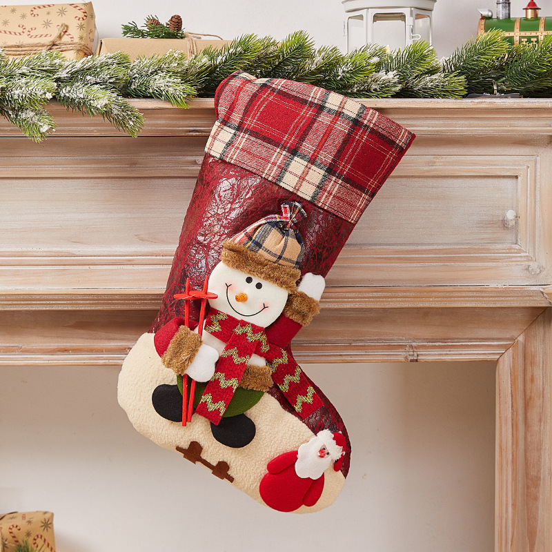 クリスマス装飾用品サンタクロース子供靴下クリスマスツリーペンダントクリスマス靴下プレゼント袋趙之李|undefined
