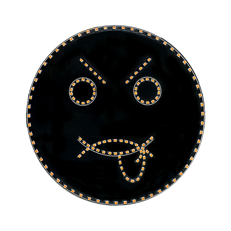 Luz de cara sonriente LED universal para automóvil Luz de advertencia multifuncional Luz trasera anti-persecución Luz de expresión de control remoto RF