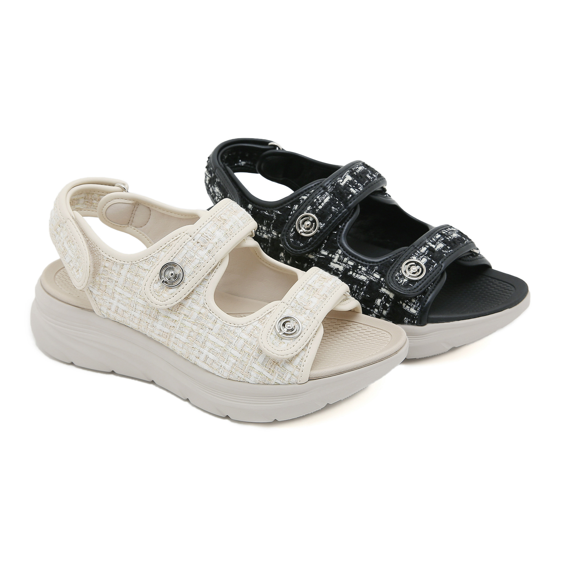 H580 - 2 Amazon 2025 nuevo velcro sandalias deportivas para mujeres ligeras y cómodas sandalias de suela gruesa