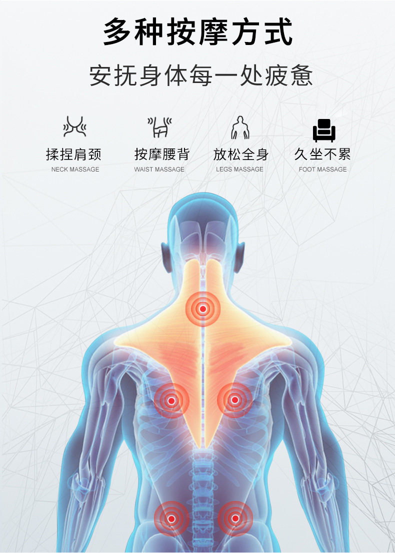 Car waist support light luxury comfortable waist support cushion waist cushion summer seat high-end electric massage headrest waist support suit