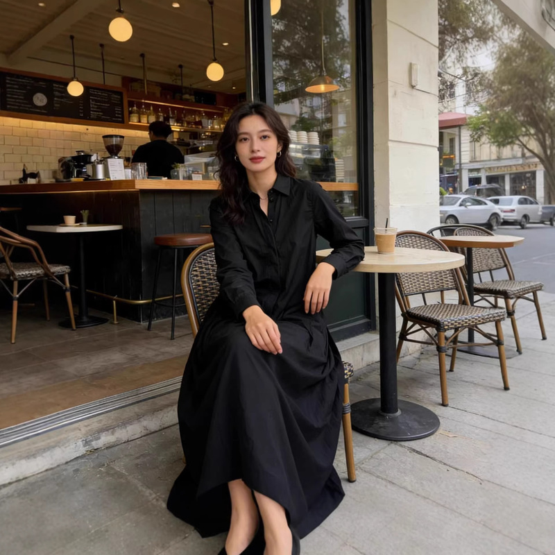 To Style Shirt Dress 2026 Spring/Summer New Pleated Texture Loose Slimming Commuter Long Dress Wholesale from Manufacturer To Style Shirt Dress 2026 Spring/Summer New Pleated Texture Loose Slimming Commuter Long Dress Wholesale from Manufacturer