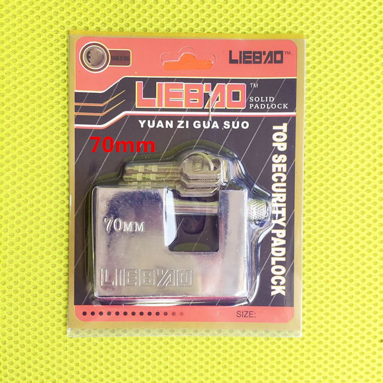 Envío gratis rectangular candado horizontal haz de protección anti-Cizalla cerradura abierta horizontal anti-robo de la puerta del gabinete de la puerta cerradura de la cabeza