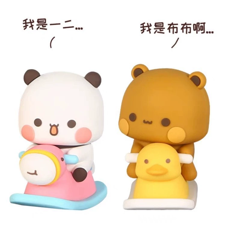 Panda One and Two Bubu Trendy Toys Figure Ornaments Car Desktop Creative Decoration Manufacturer Direct Sales Spot One-piece Shipping
