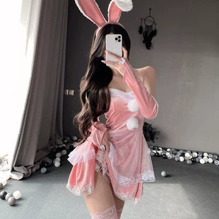 Розовый костюм кролика для фотосессий