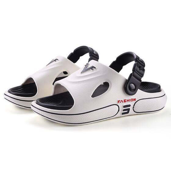 New Chinese Style Outwear Men's Slippers Men's Hole Shoes Summer New Non-slip Sports Baotou Sandals Beach Shoes for Men