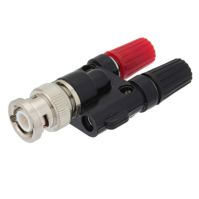 50 Ohm Bnc Male to Dual Banana Binding Post Jack Adapter 50 Ohm Bnc Male to Dual Banana Binding Post Jack Adapter