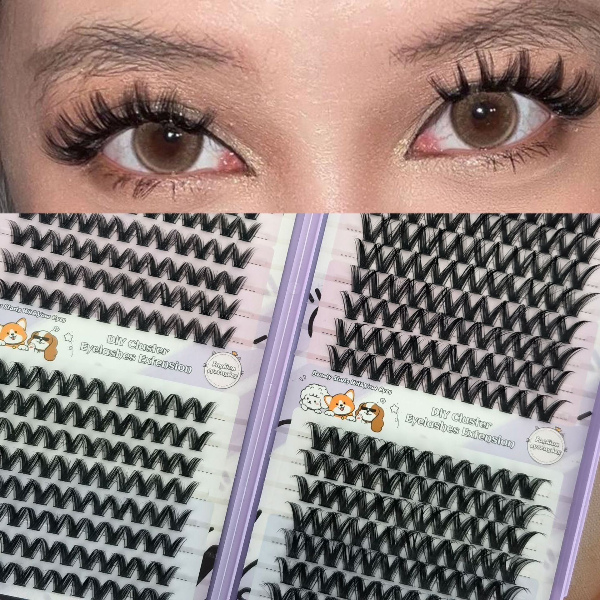 32 rows of dense DlY lashes 091