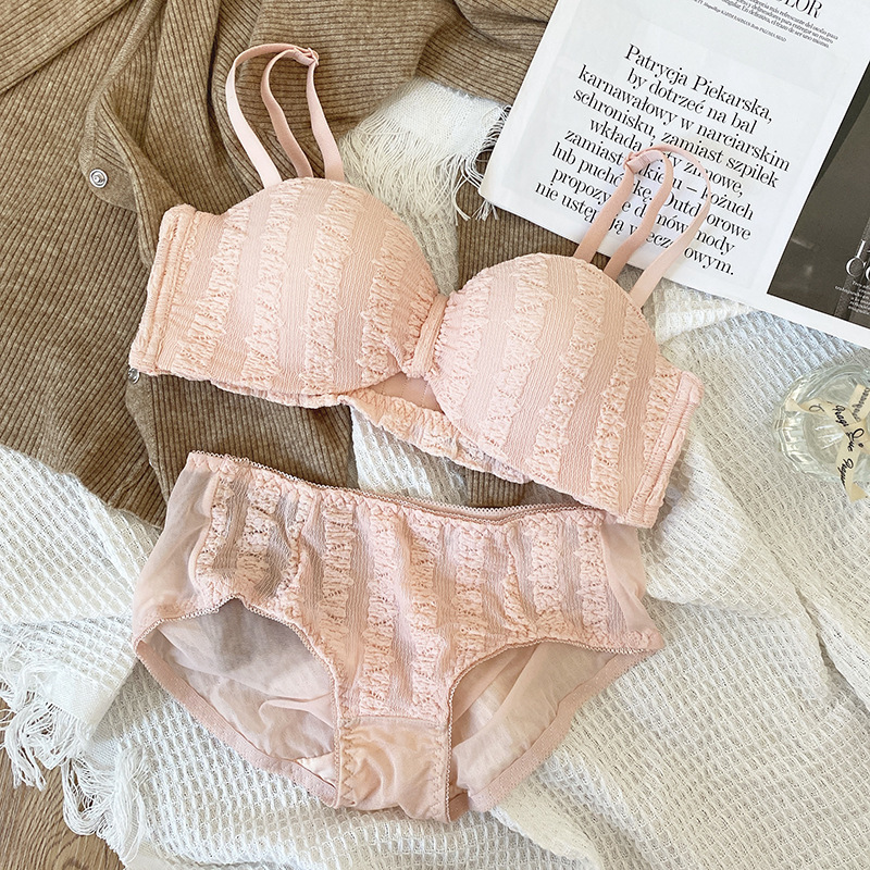 Jenny Coco original de verano Fairy Wind delgado conjunto de ropa interior para mujeres que se reúnen en la adolescencia pura deseo de encaje hermoso sostén de espalda