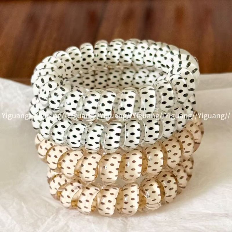 High-Value Polka Dot Phone Cord Hair Tie Fashion Versatile Hair Rope Girly Ponytail Hair Accessory Niche Hair Accessory