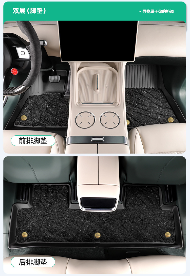 Suitable for 25-26 Models of Yu7 Car Floor Mats, Dirt-Resistant and Waterproof, Special Car-Specific Floor Mats, Tpe Floor Mats, Yu7 Trunk Mat