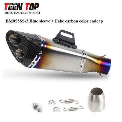Exhaust manifold Outlet Triangular Oblique Exhaust - half-blue-car-pattern-tail