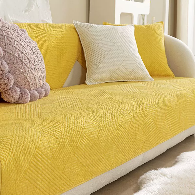 Beige sofa, universal non-slip modern pillow