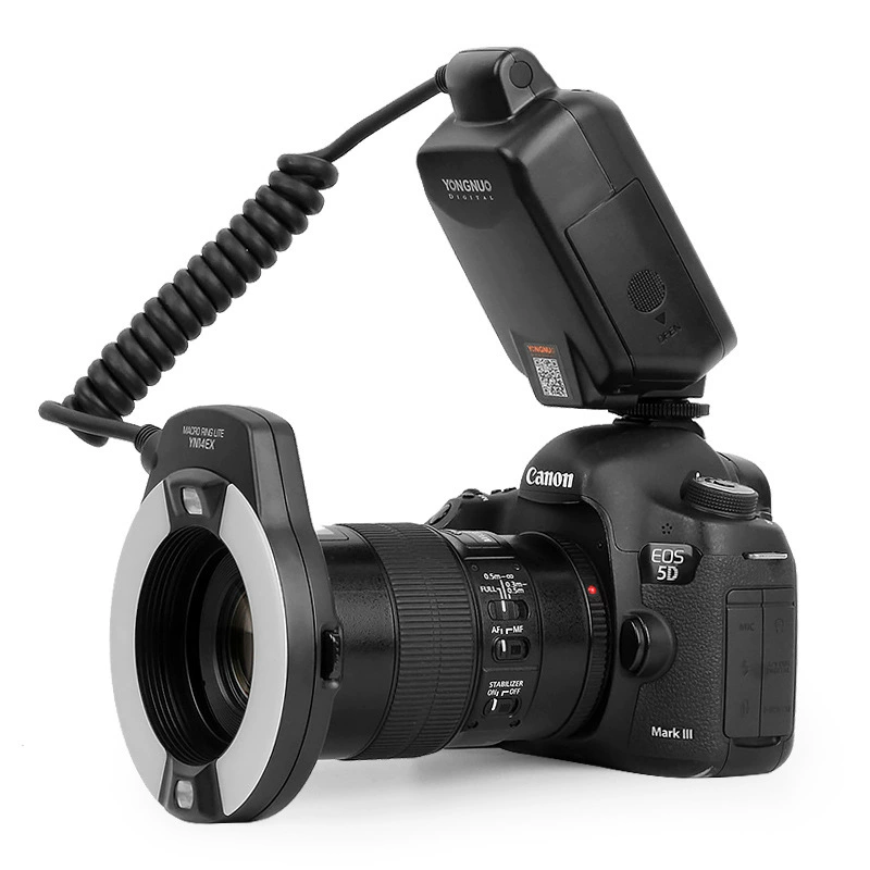 YONGNUO YN-14EX для камер Canon, TTL макро-кольцевая вспышка для макросъёмки