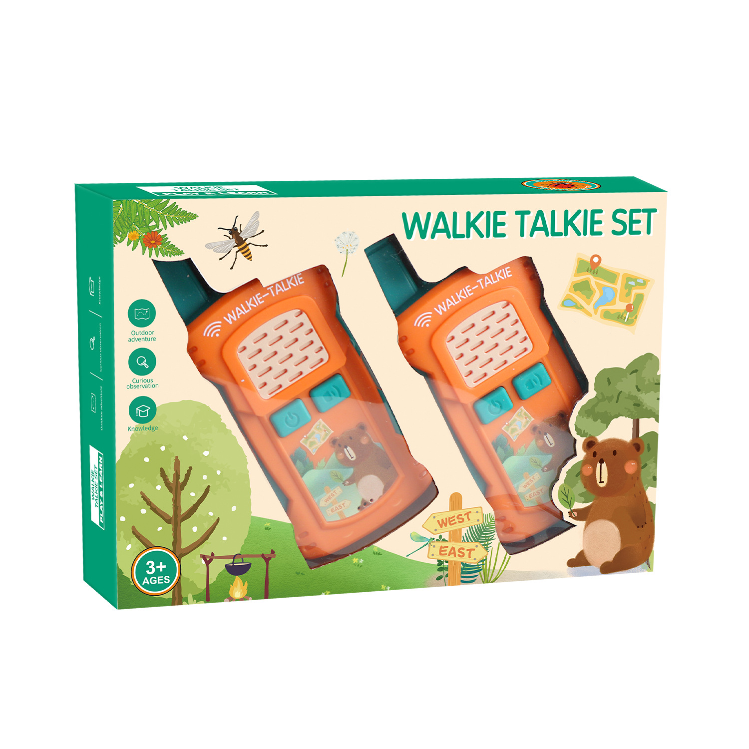 Instrumento de detección de camping transfronterizo juguetes para niños robot observación herramienta de exploración conjunto de regalos de ciencia y educación