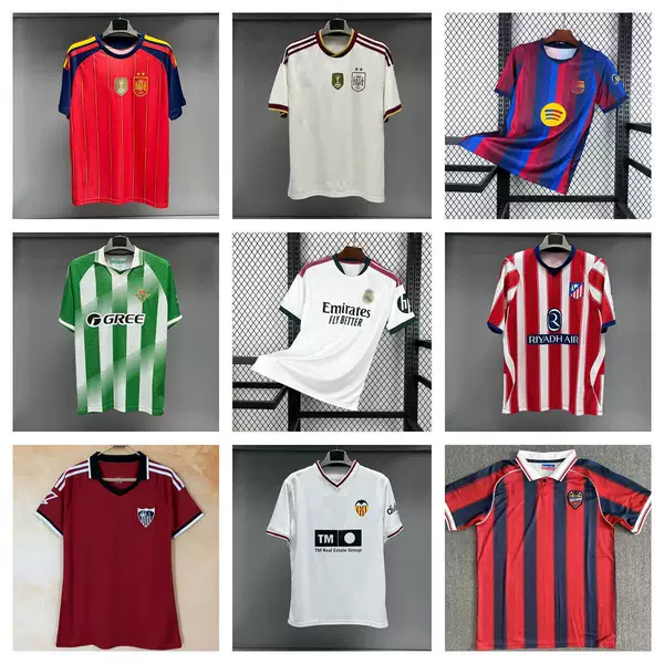 2627 New Model Spanish Football Training Uniforms of Atletico Madrid, Valencia, Betis, and Sevilla Special Edition Jerseys