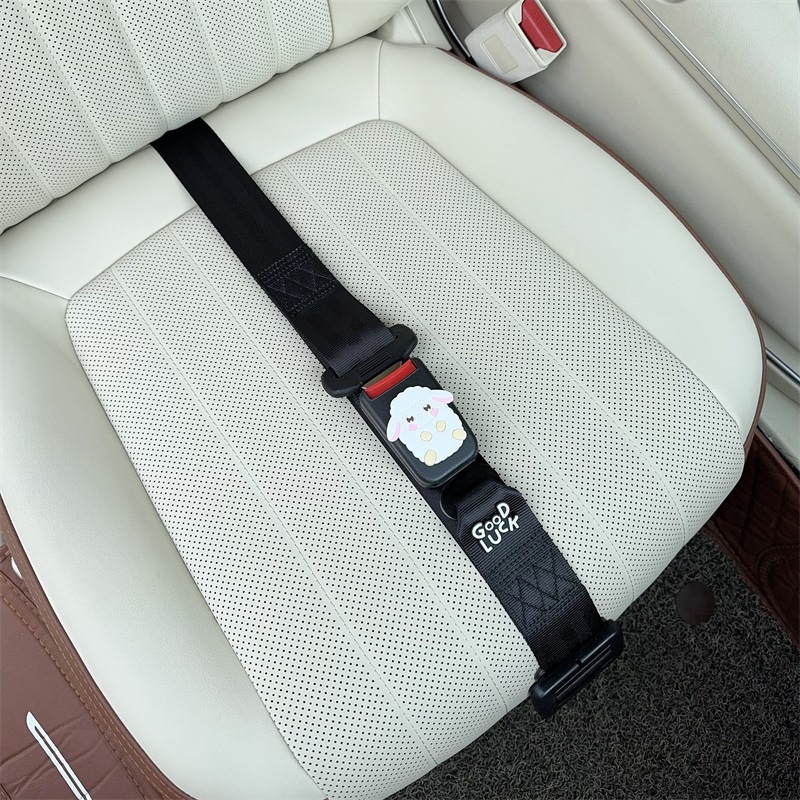 Front Passenger: Katong Car seat belt - three-point-anti-strangling-seatbelt-black-goat