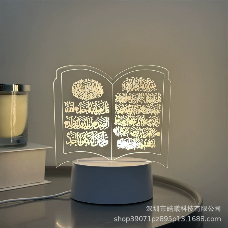 3D акриловая LED ночная лампа, креативная настольная лампа, варианты USB/батарея, Узор 1–19