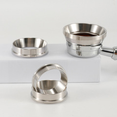 通用磨豆機接粉罩咖啡機58MM手柄不鏽鋼防飛粉圈撥粉環布粉器配件