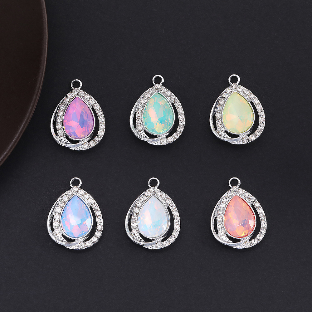 欧美心形爱心吊坠配件水滴合金diy配饰挂件 吊坠手链项链配件批发