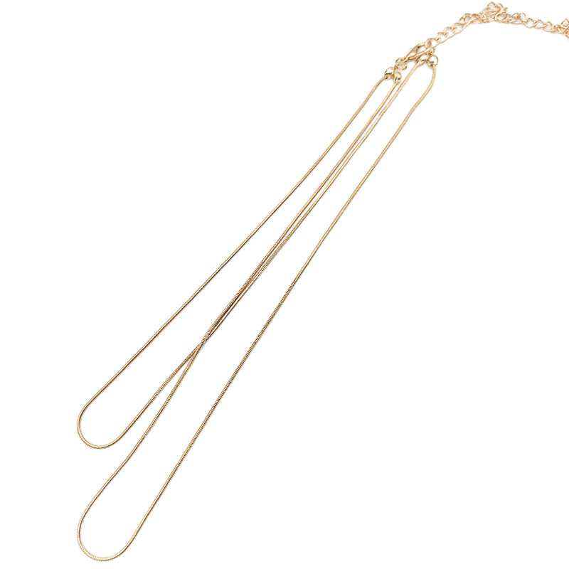 Collana a strati minimalista con catene delicate per donna_voghion.com