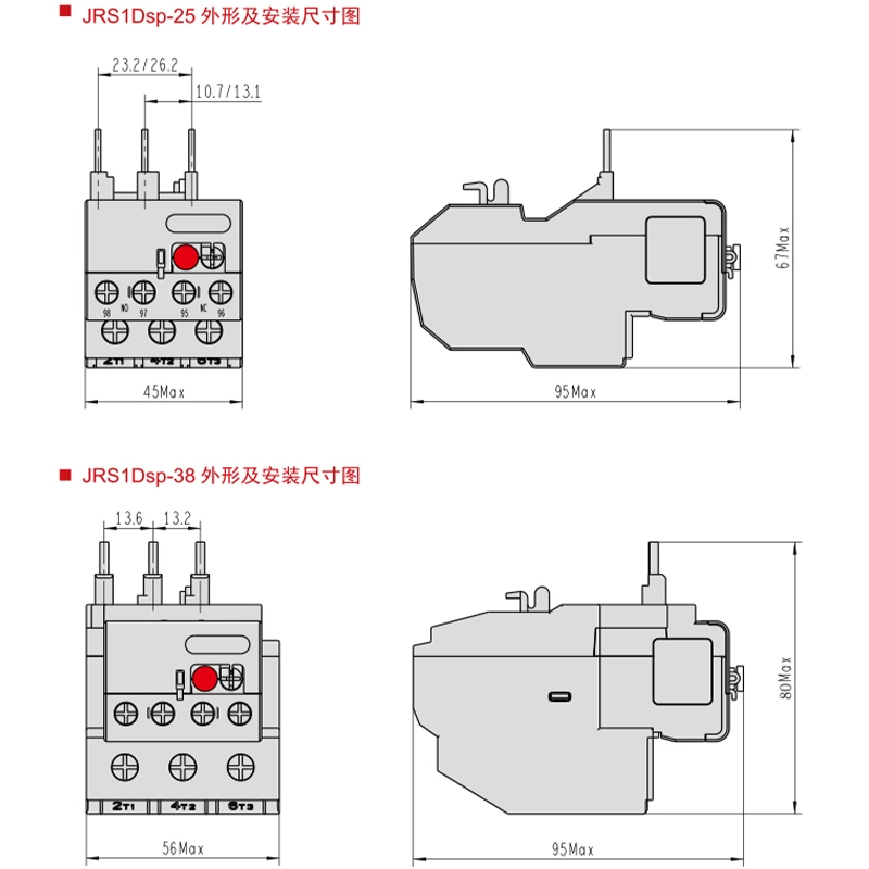Делиси тепловое реле перегрузки JRS1DSP-25/Z 10A 18A 1.6A 2 2. 4A 6A