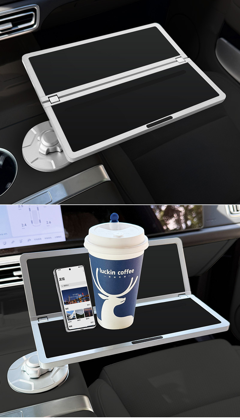 Ideal Car-Mounted Small Table, Small Round Table, Tea Tray, Makeup, Office, Computer Desk, Desktop