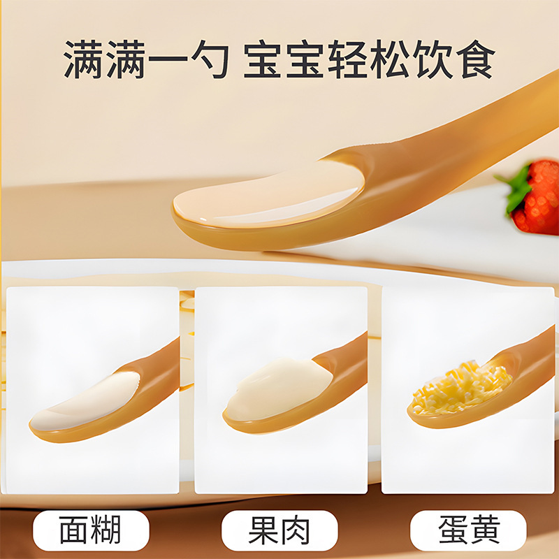Wholesale Silicone Spoon Newborn Baby Baby Food Spoon Feeding Water Soft Spoon Kidsren's Tableware Food Supplement Bowl Spoon Safety